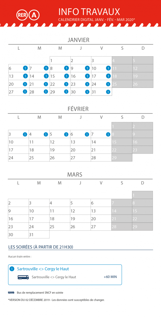 Calendrier jan fev mar 